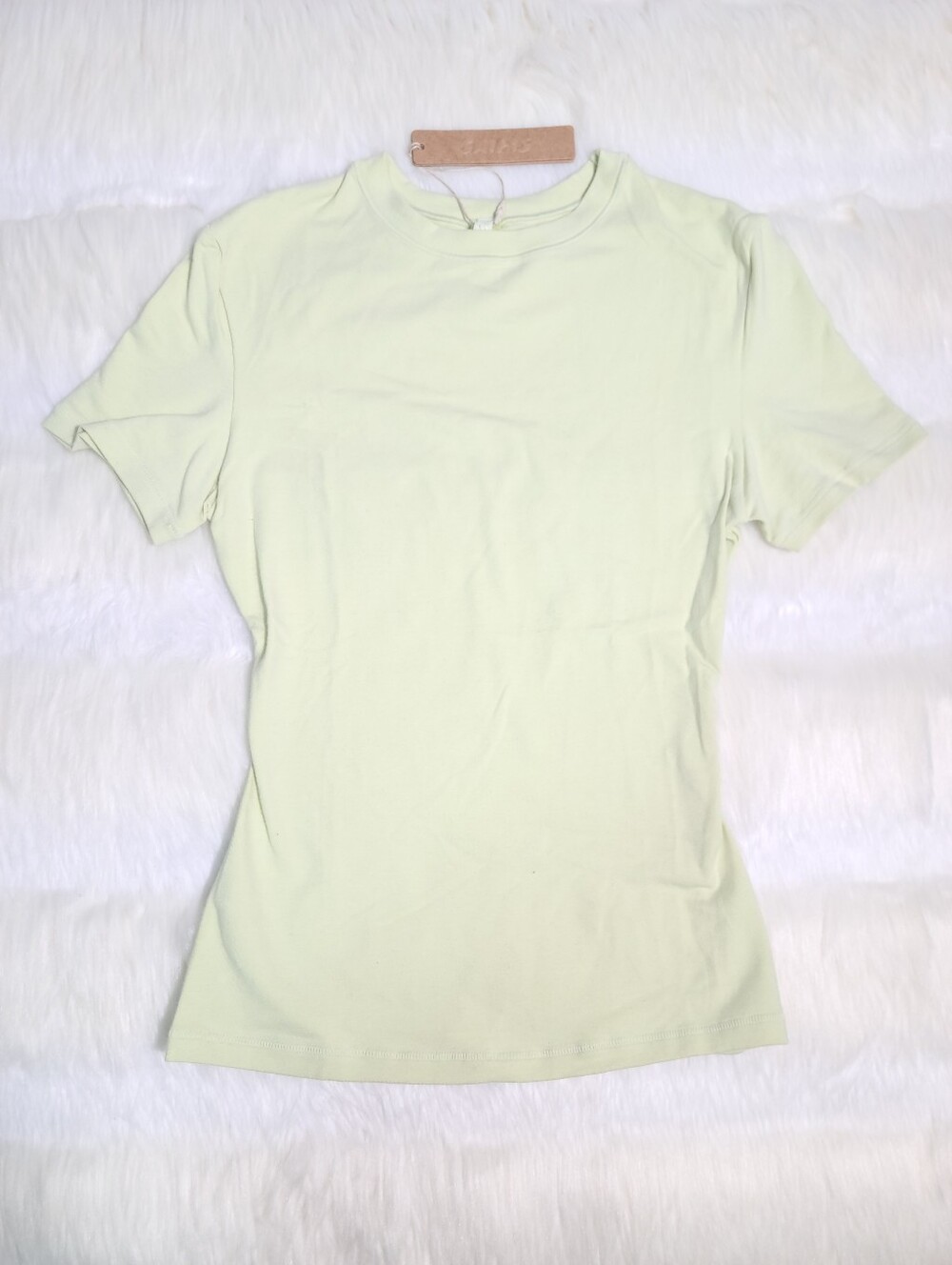 SKIMS Cotton Jersey T-shirt Green Pistachio Women XS NEW
